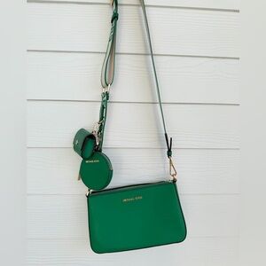 Michael Kors Emerald Crossbody Bag with Coin Pouch